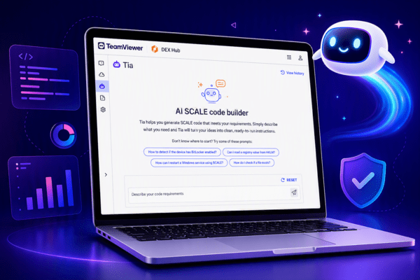 Tia Scripting has been added to TeamViewer DEX, enabling users to create automation scripts using natural-language prompts. (Source: TeamViewer)