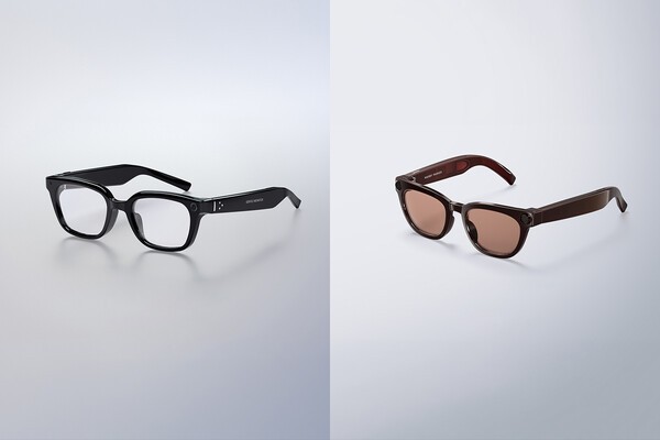 Samsung's Intelligent Eyewear designs created in collaboration with Gentle Monster (left) and Warby Parker. (Photo: Samsung Electronics)