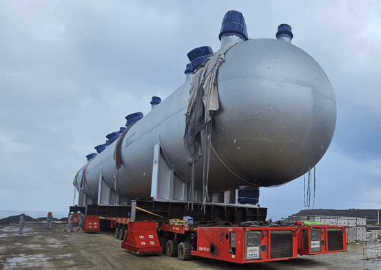 An autoclave reactor arrives at the BNSI nickel smelter in Indonesia.