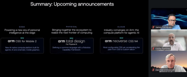 Arm presents its agentic AI strategy during an online Arm Everywhere China briefing on Sept. 7. (Photo: Screenshot from Arm online briefing)