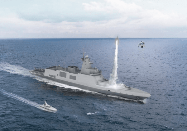 Rendering of the next-generation frigate proposed by Hanwha Ocean to the Royal Thai Navy.