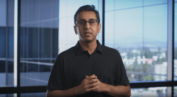 Akash Palkhiwala, Qualcomm CFO, announces the company's collaboration with Amazon. (Photo: Qualcomm)