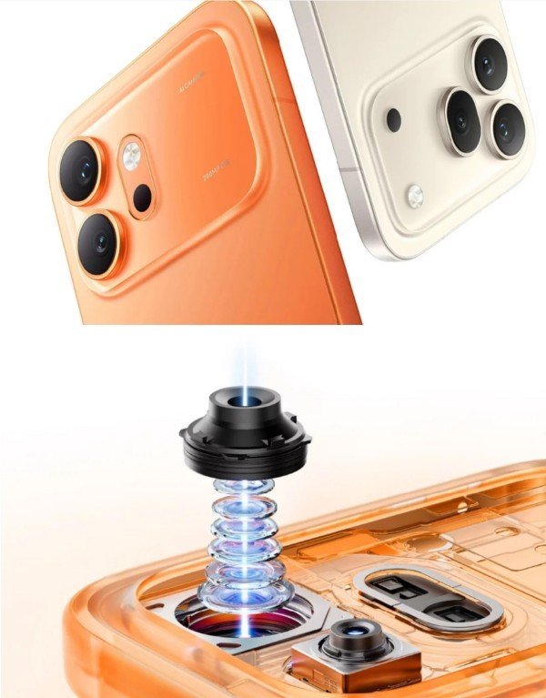 An Honor 600 smartphone equipped with Glass Imaging technology. The device uses a 200-megapixel camera and GlassAI for zoom photography without a telephoto lens. (Source: Honor)
