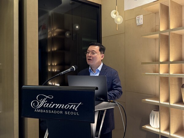 TNE Korea CEO Park Kicheol speaks at an IPO press conference on Oct. 13. (Photo: TNE Korea)